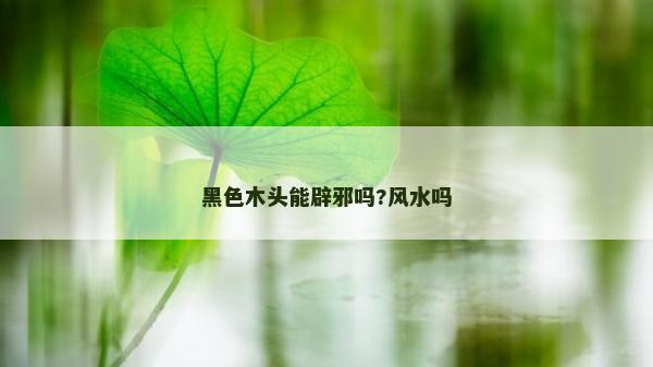 黑色木头能辟邪吗?风水吗