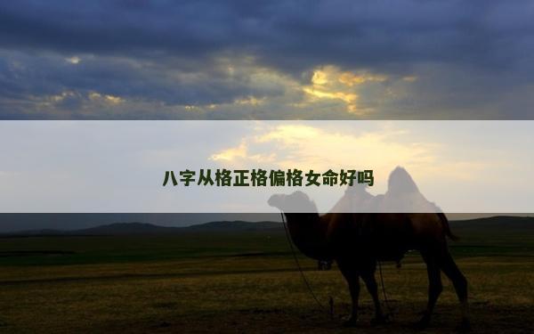 八字从格正格偏格女命好吗