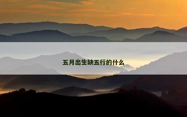 五月出生缺五行的什么