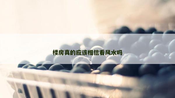 楼房真的应该相信看风水吗