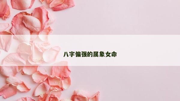 八字偏强的属象女命