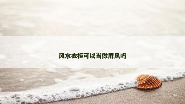 风水衣柜可以当做屏风吗