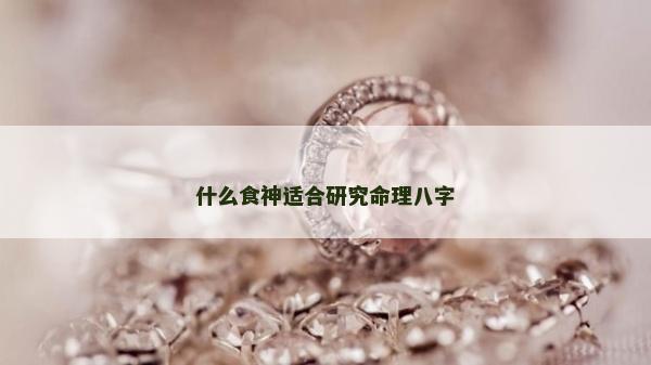 什么食神适合研究命理八字
