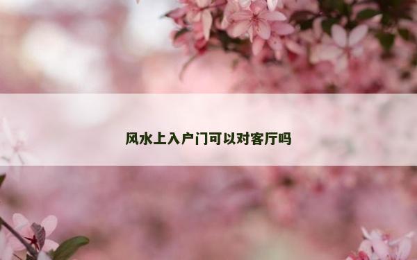 风水上入户门可以对客厅吗