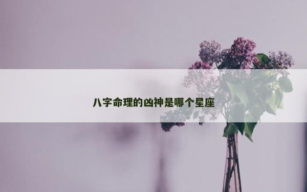 八字命理的凶神是哪个星座