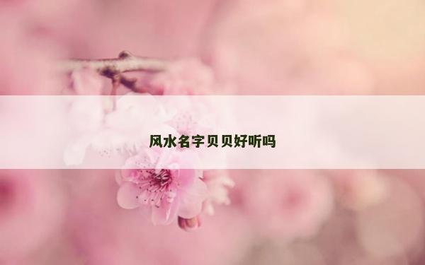 风水名字贝贝好听吗