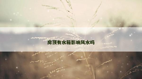 房顶有水箱影响风水吗