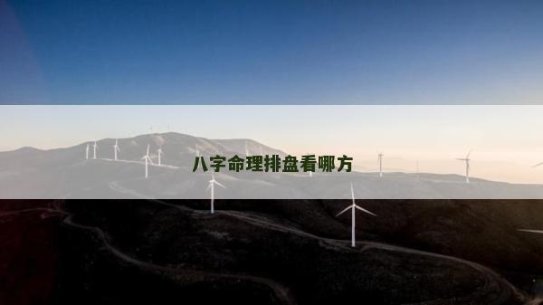 八字命理排盘看哪方