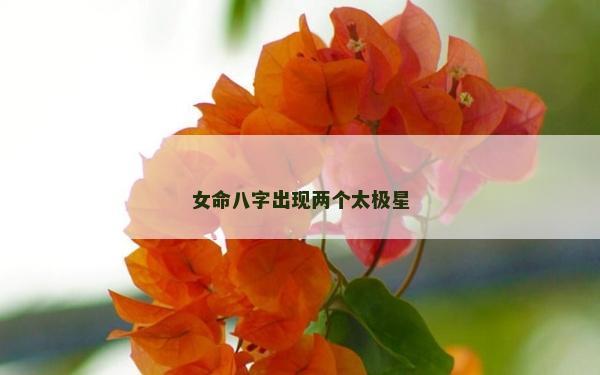 女命八字出现两个太极星