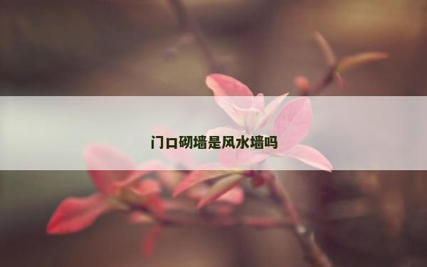 门口砌墙是风水墙吗