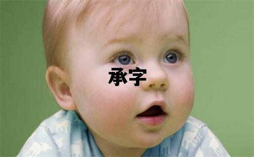 承字取名的寓意和含义 男孩用承字取名