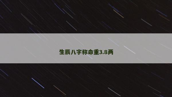 生辰八字称命重3.8两