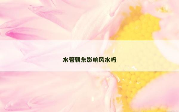 水管朝东影响风水吗