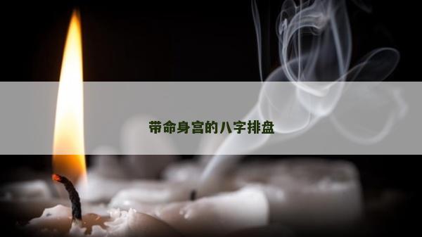 带命身宫的八字排盘