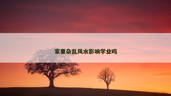 家里杂乱风水影响学业吗