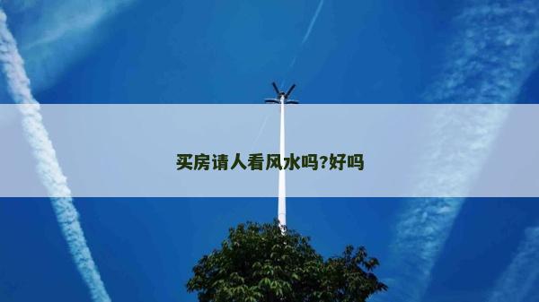买房请人看风水吗?好吗