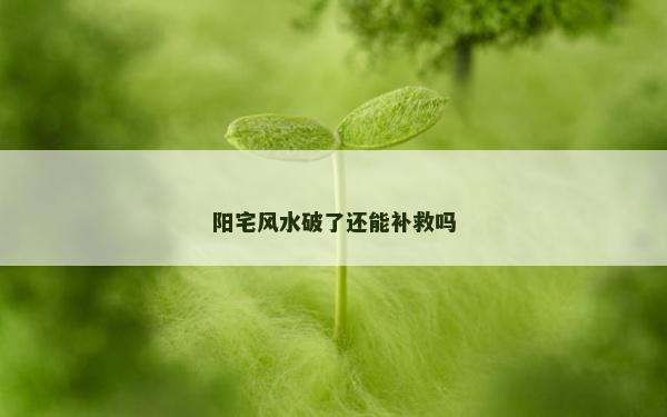 阳宅风水破了还能补救吗
