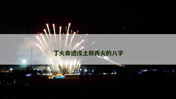 丁火命透戊土和丙火的八字