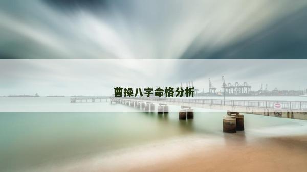 曹操八字命格分析