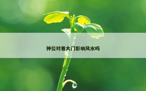 神位对着大门影响风水吗
