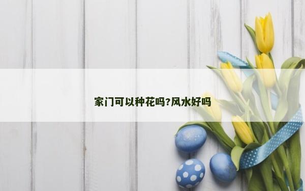家门可以种花吗?风水好吗