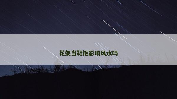 花架当鞋柜影响风水吗
