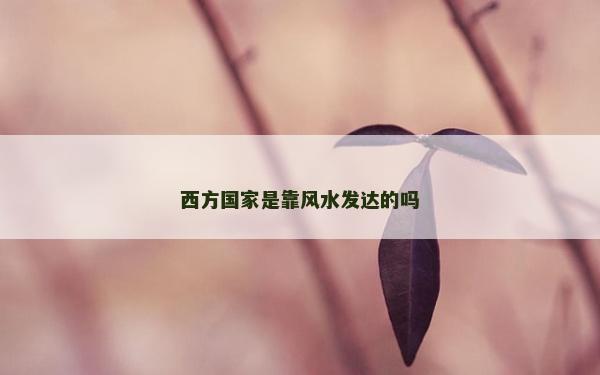 西方国家是靠风水发达的吗