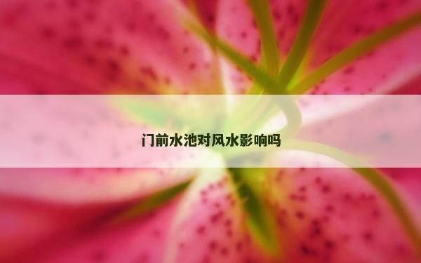门前水池对风水影响吗