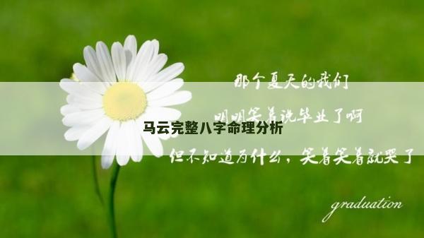 马云完整八字命理分析