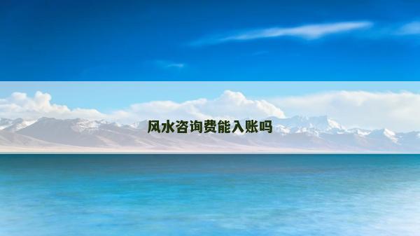 风水咨询费能入账吗