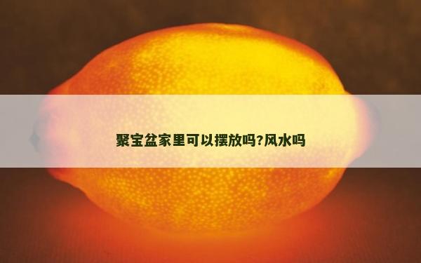聚宝盆家里可以摆放吗?风水吗