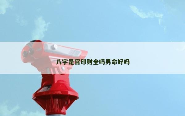 八字是官印财全吗男命好吗