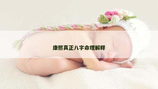 康熙真正八字命理解释