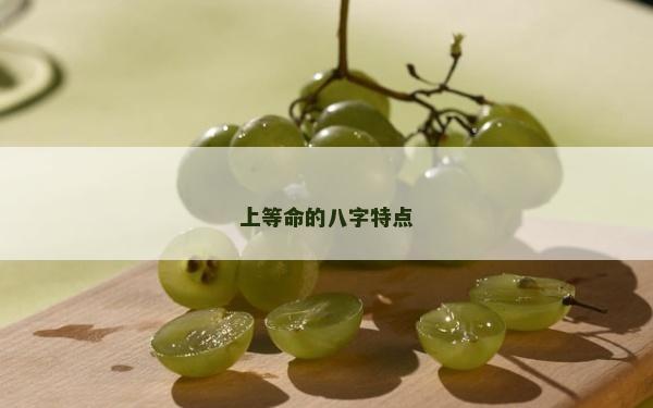 上等命的八字特点