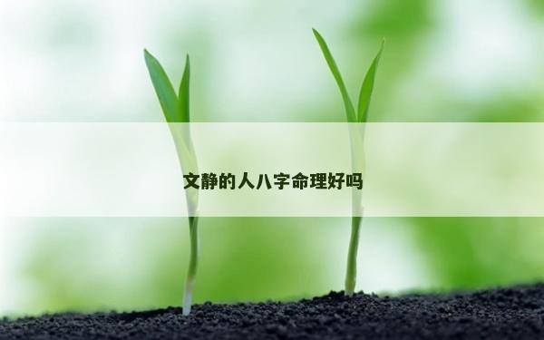 文静的人八字命理好吗