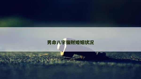 男命八字偏财婚姻状况