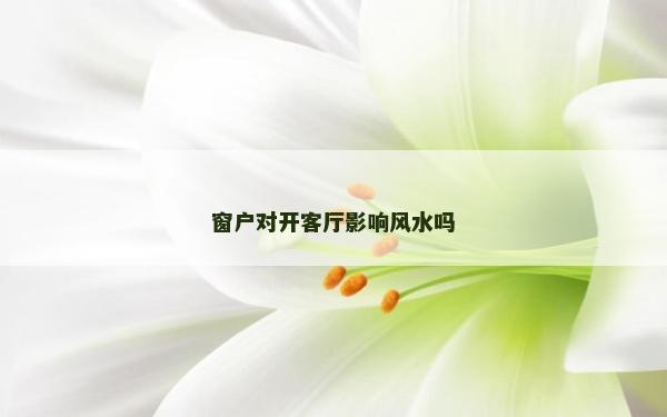 窗户对开客厅影响风水吗