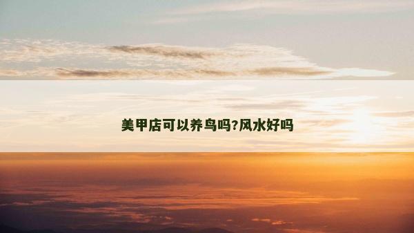 美甲店可以养鸟吗?风水好吗