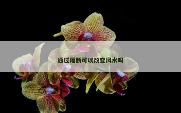 通过隔断可以改变风水吗