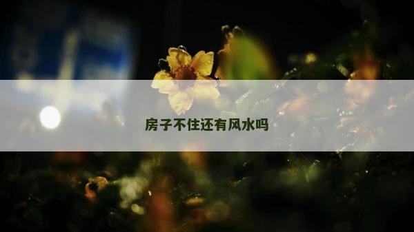 房子不住还有风水吗