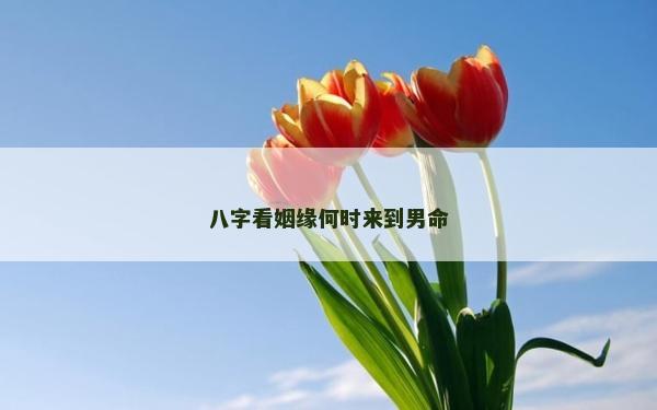 八字看姻缘何时来到男命