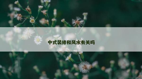 中式装修和风水有关吗