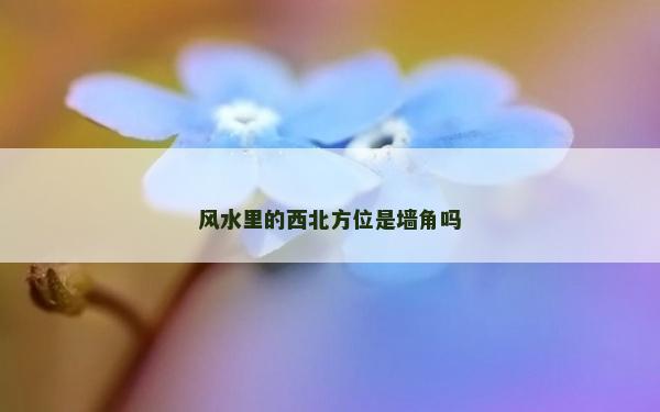 风水里的西北方位是墙角吗