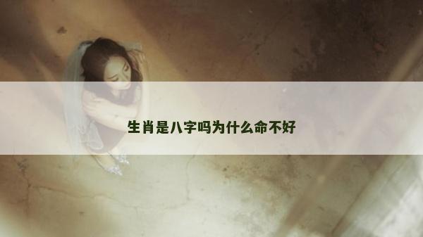 生肖是八字吗为什么命不好