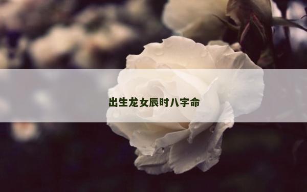 出生龙女辰时八字命