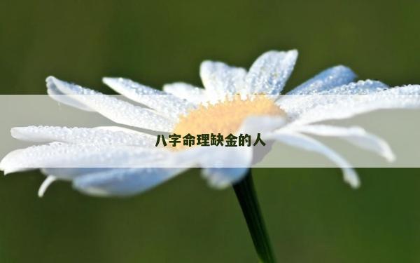 八字命理缺金的人