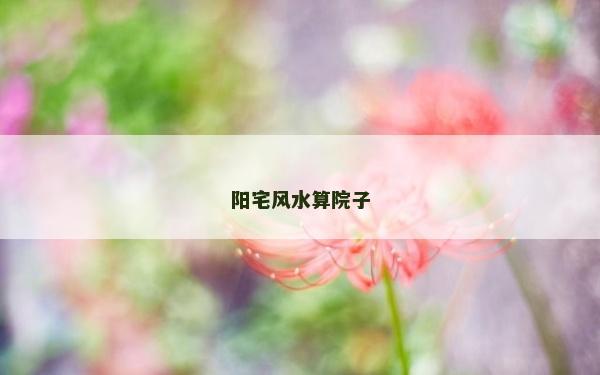 阳宅风水算院子