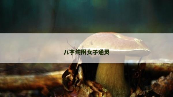 八字纯阴女子通灵