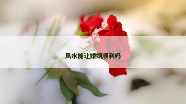 风水能让婚姻顺利吗