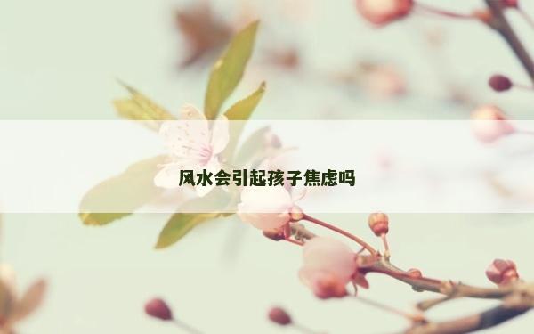 风水会引起孩子焦虑吗